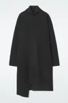 Cos Asymmetric Merino Wool Dress In Black