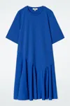 Cos Asymmetric Mini T-shirt Dress In Blue