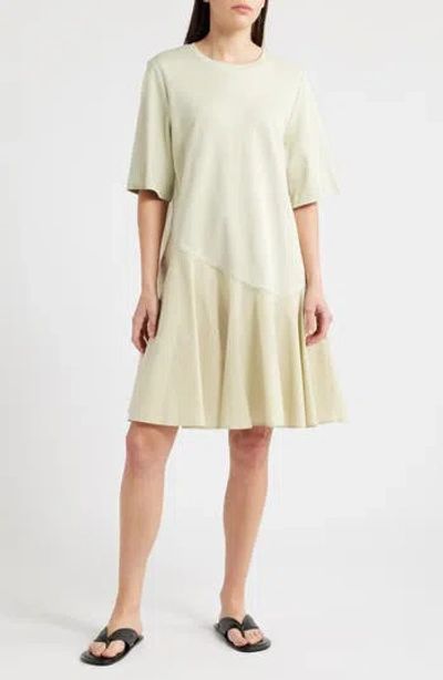 green emerald velvet dress Cos Khaki Green Asymmetric Shirt Dress