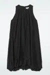 Cos Balloon Mini Dress In Black