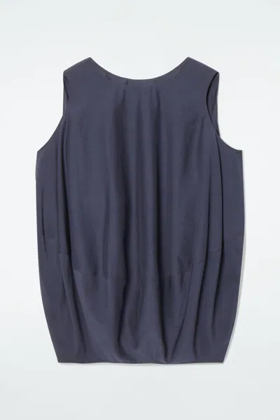Cos Balloon Sleeveless Top In Blue