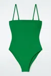 Cos Bandeau Swimsuit In Green