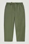 Cos Barrel-leg Drawstring Trousers In Green