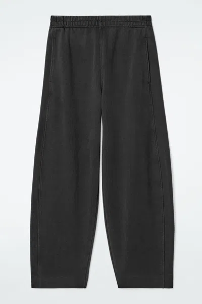 Cos Barrel-leg Joggers In Black