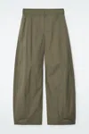 Cos Barrel-leg Utility Trousers In Green