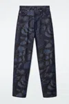 Cos Bay Jacquard Barrel-leg Jeans In Blue