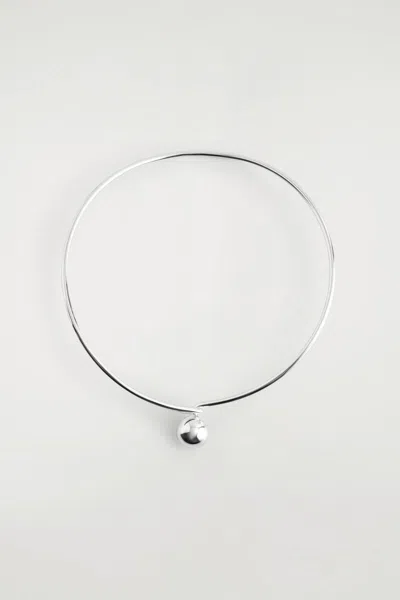 Cos Beaded Cuff Necklace In Metallic