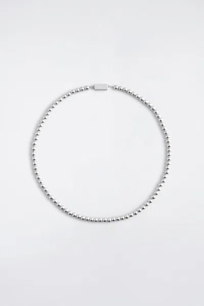 Cos Beaded Necklace In Silver