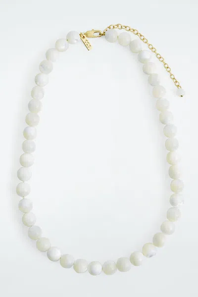 Cos Beaded Seashell Necklace In White