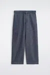 Cos Belted Denim Straight-leg Pants In Blue