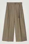 Cos Belted Extra Wide-leg Trousers In Beige