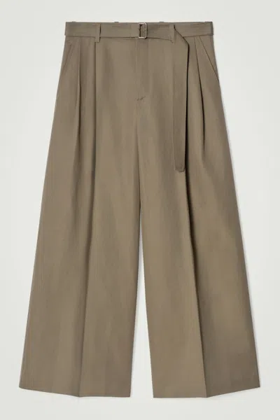 Cos Belted Extra Wide-leg Trousers In Beige