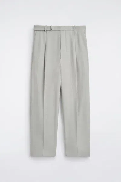 Cos Belted Linen-blend Relaxed-fit Wide-leg Pants In Green