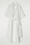 Cos Robe-chemise Ceinturée À Manches Courtes