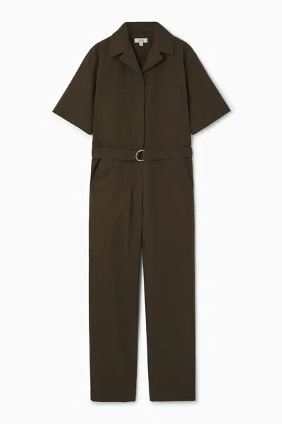 Cos Belted Utility Boilersuit In White