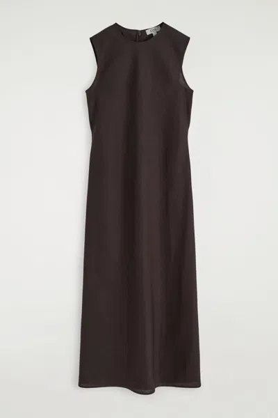 Cos Bias-cut Linen-blend Midi Dress