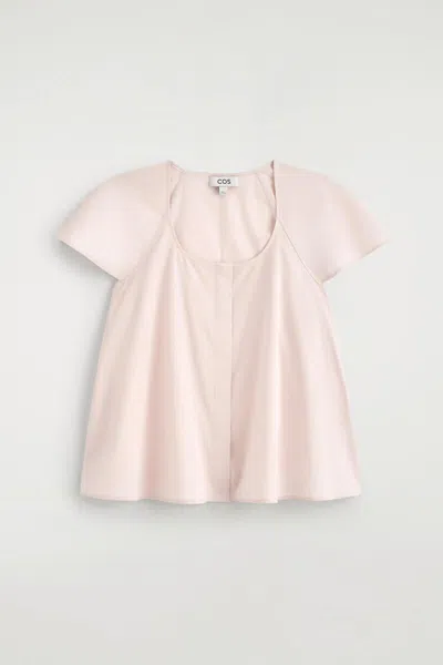 Cos Blusa In Cotone Con Maniche A Campana In Pink