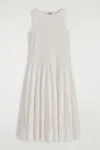 Cos Boat-neck Cotton A-line Midi Dress