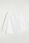 Cos Blouse À Col Bateau En Coton In Blanc In White