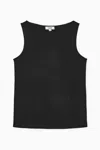Cos Boat-neck Tank Top In Black