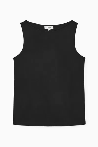 Cos Boat-neck Tank Top In Black