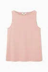 Cos Boat-neck Tank Top In Pink