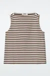 Cos Boat-neck Tank Top In White
