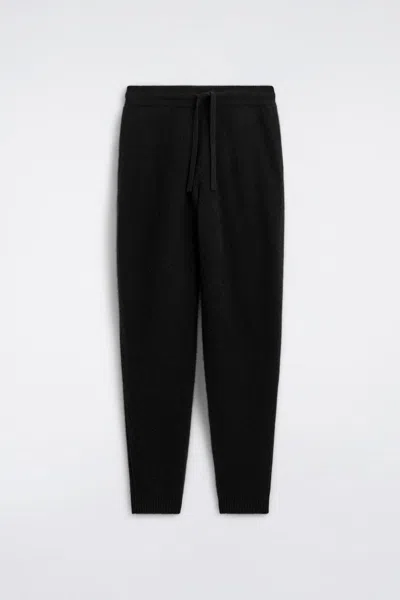 Cos Boiled-cashmere Joggers In Black