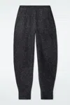 Cos Boiled Merino Wool Trousers In Grey