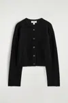 Cos Boiled-wool Cardigan In Black