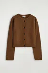 Cos Boiled-wool Cardigan In Brown