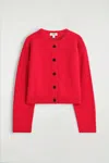 Cos Boiled-wool Cardigan In Red