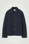 Cos Boiled-wool Chore Jacket In Blue