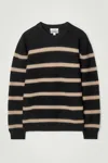 Cos Boiled-wool Crew-neck Jumper In Beige