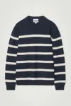 Cos Boiled-wool Crew-neck Jumper In Blue
