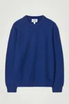 Cos Boiled-wool Crew-neck Sweater In Blue