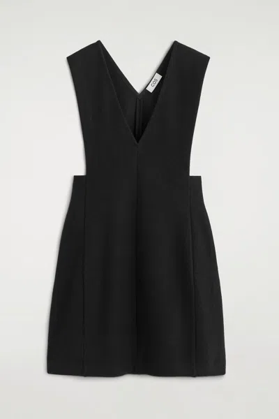 Cos Robe Chasuble Courte En Mélange De Laine Bouillie In Noir