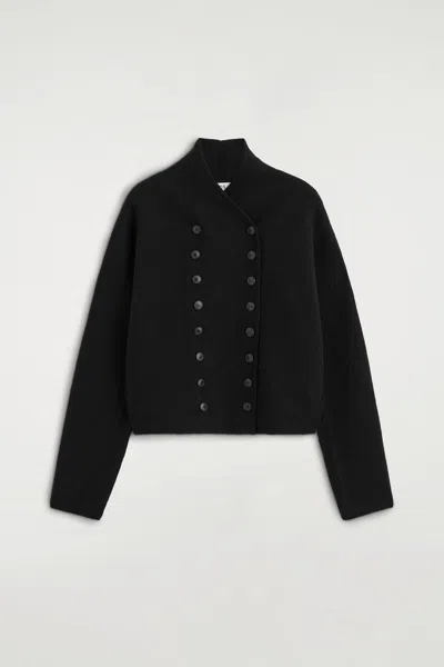 Cos Boiled-wool Uniform Jacket In Black