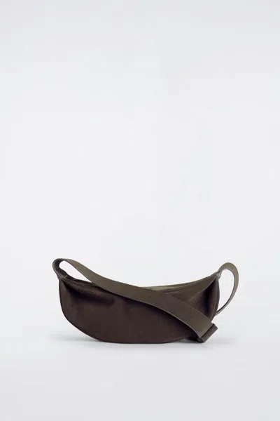 Cos Borsa A Tracolla Swing In Pelle Testurizzata In Brown