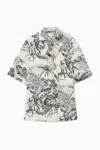 COS BOTANICAL-PRINT SHORT-SLEEVED BLAZER