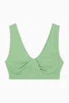 Cos Bouclé Bra Top In Green