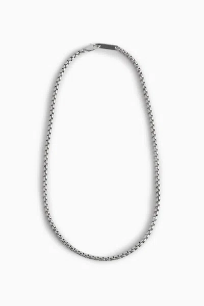 Cos Box-chain Necklace In Gray