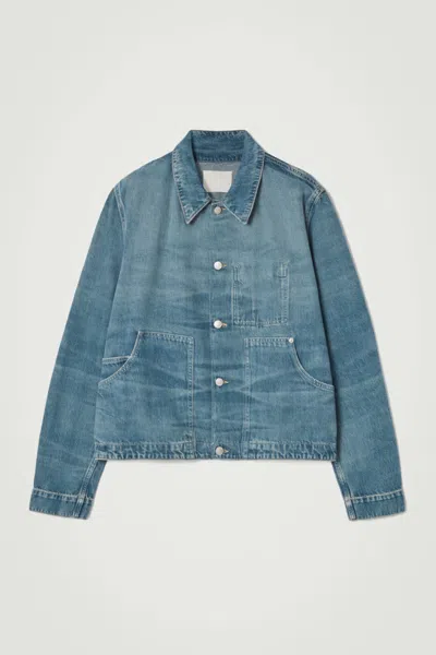 Cos Boxy Denim Jacket In Blue