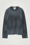 Cos Boxy Heavyweight Long-sleeved T-shirt In Blue