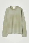 Cos Boxy Heavyweight Long-sleeved T-shirt In Green
