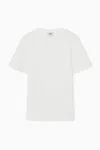 Cos Boxy V-neck T-shirt In White