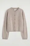 Cos Brushed-cashmere Cardigan In Sand