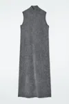 Cos Brushed-cashmere Maxi Dress In Grey