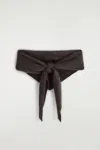 Cos Brushed-cashmere Triangle Scarf In Brown