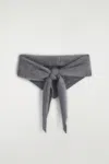 Cos Brushed-cashmere Triangle Scarf In Gray